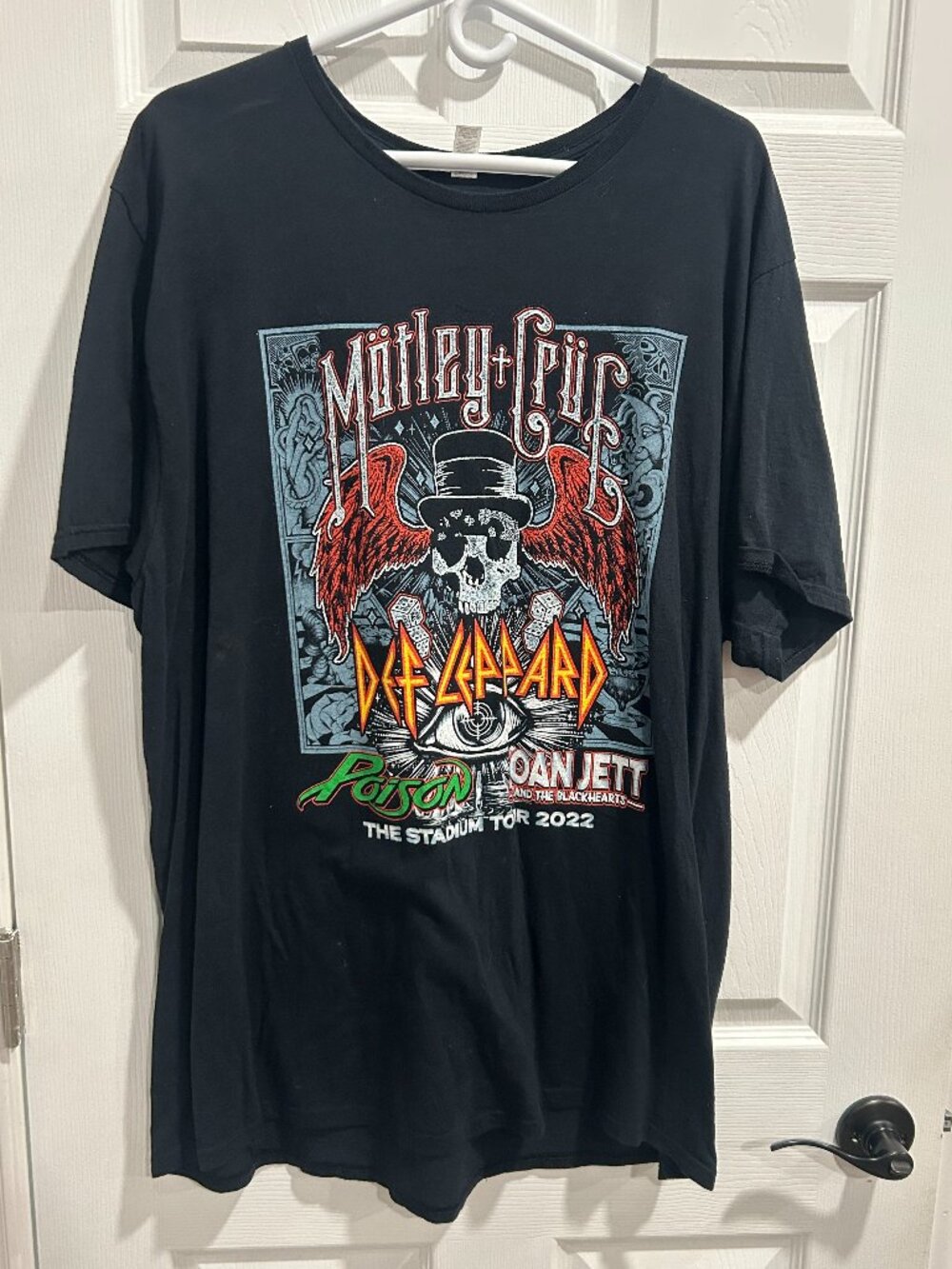 Motley Crue Poison Def Leppard Joan Jett 2022 Stadium Tour Shirt Men's 2X